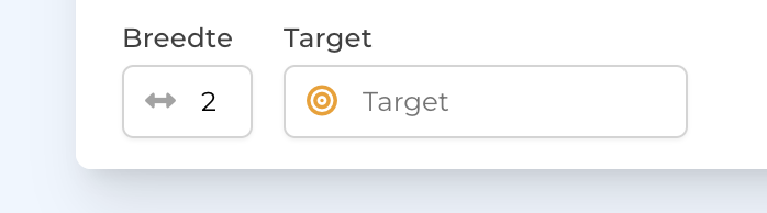 Screenshot van een deel van de popup waarin een target kan worden ingesteld voor een KPI in het dashboard van Lyra WMS.