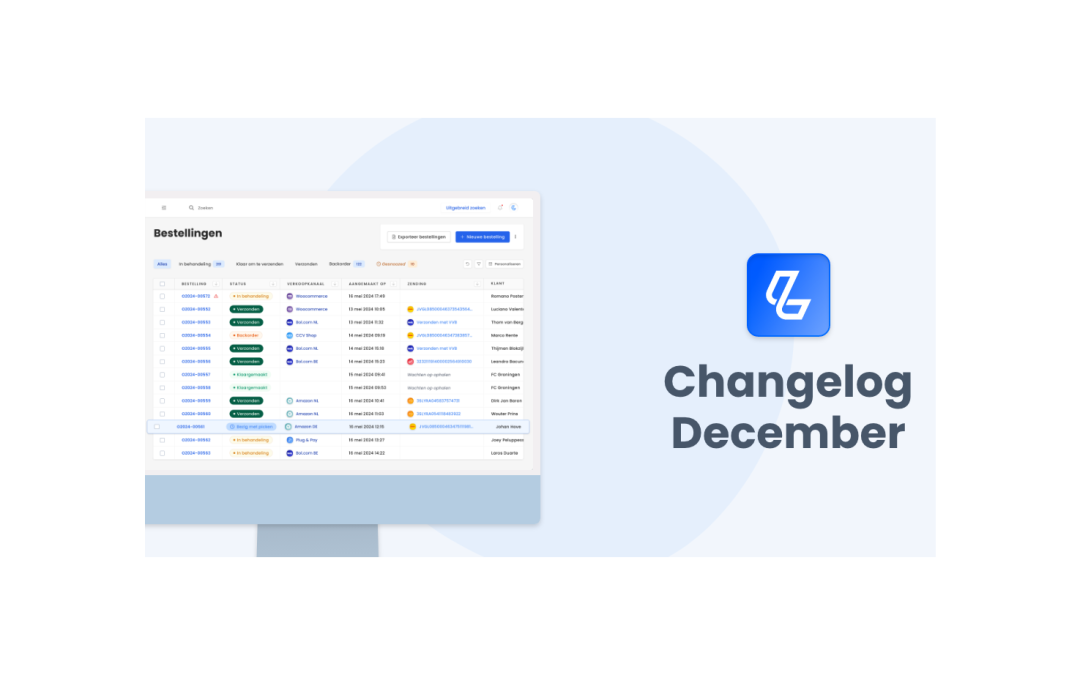 Changelog Lyra WMS december 2025